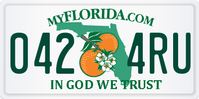 FL license plate 0424RU