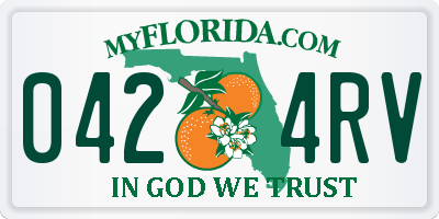 FL license plate 0424RV