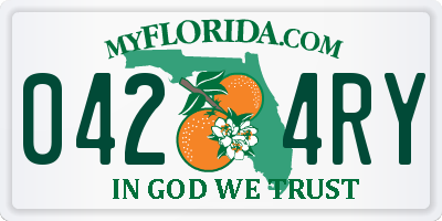 FL license plate 0424RY