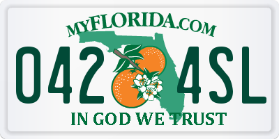 FL license plate 0424SL