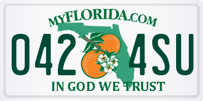 FL license plate 0424SU