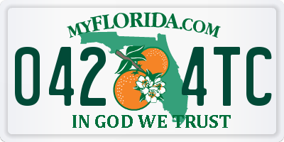 FL license plate 0424TC