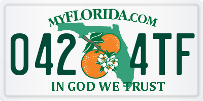 FL license plate 0424TF