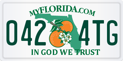 FL license plate 0424TG