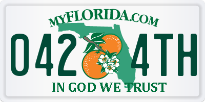 FL license plate 0424TH