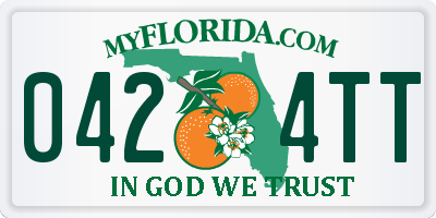 FL license plate 0424TT