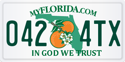 FL license plate 0424TX