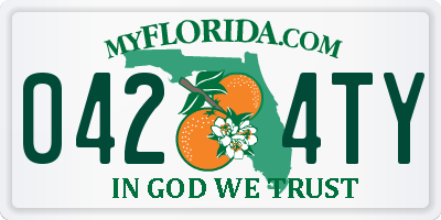 FL license plate 0424TY