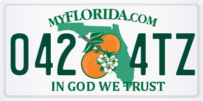 FL license plate 0424TZ
