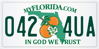 FL license plate 0424UA