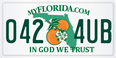 FL license plate 0424UB