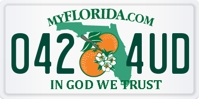 FL license plate 0424UD