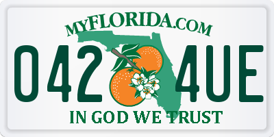 FL license plate 0424UE