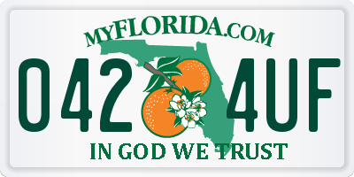 FL license plate 0424UF