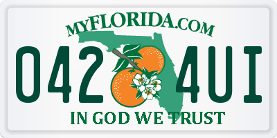 FL license plate 0424UI
