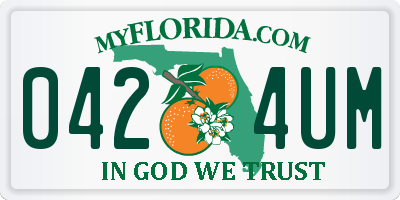 FL license plate 0424UM
