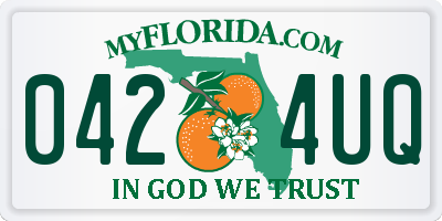 FL license plate 0424UQ