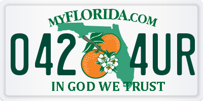 FL license plate 0424UR