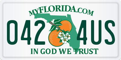 FL license plate 0424US