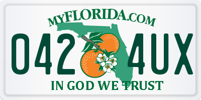 FL license plate 0424UX