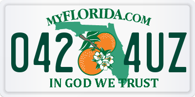 FL license plate 0424UZ
