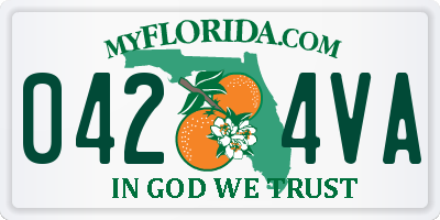 FL license plate 0424VA