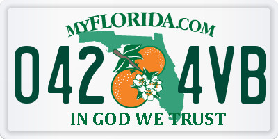 FL license plate 0424VB
