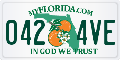 FL license plate 0424VE