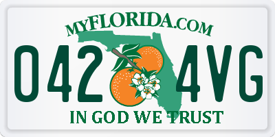 FL license plate 0424VG