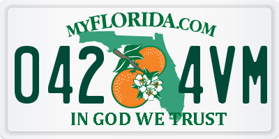 FL license plate 0424VM