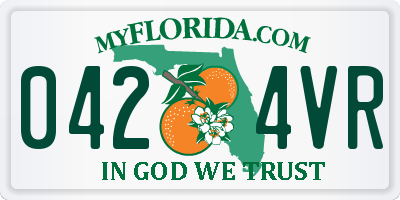 FL license plate 0424VR