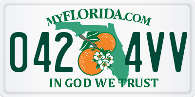 FL license plate 0424VV