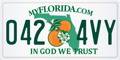 FL license plate 0424VY
