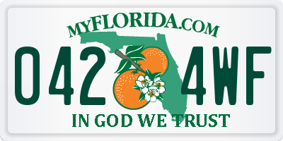 FL license plate 0424WF