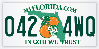 FL license plate 0424WQ