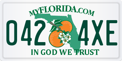FL license plate 0424XE