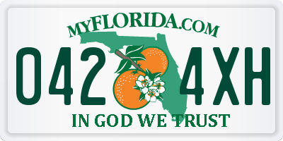 FL license plate 0424XH