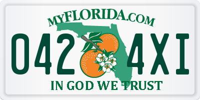 FL license plate 0424XI