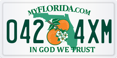 FL license plate 0424XM