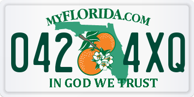 FL license plate 0424XQ