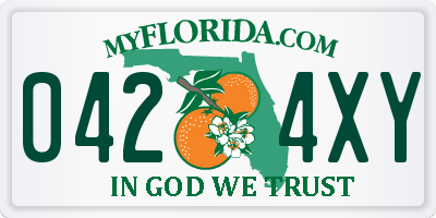 FL license plate 0424XY
