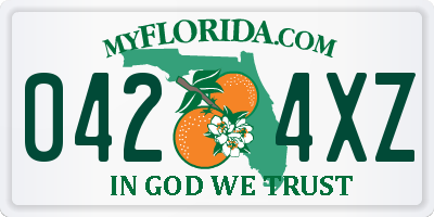 FL license plate 0424XZ