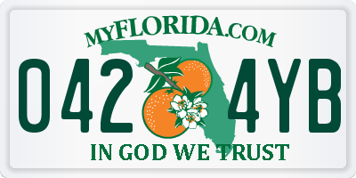 FL license plate 0424YB