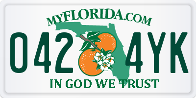 FL license plate 0424YK