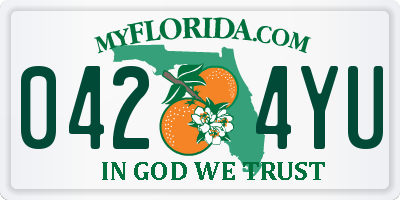 FL license plate 0424YU