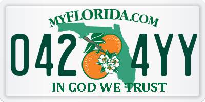 FL license plate 0424YY