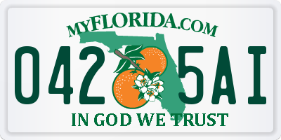 FL license plate 0425AI
