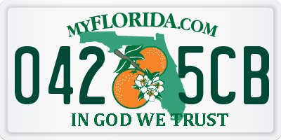 FL license plate 0425CB