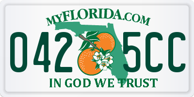 FL license plate 0425CC