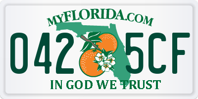 FL license plate 0425CF